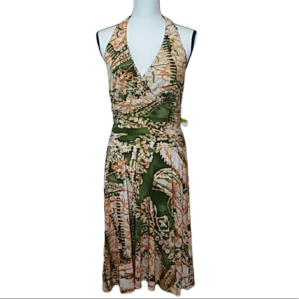 Jones New York Dress tie around halter dress sz 10